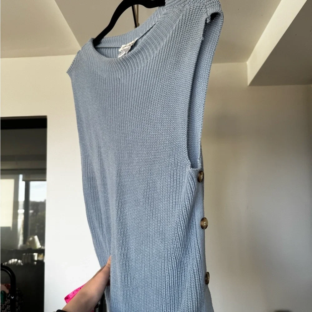 Collection L Blue Knit Sweater Vest